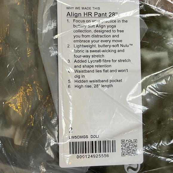 NWT Lululemon Align HR Pant 28” - Picture 9 of 10